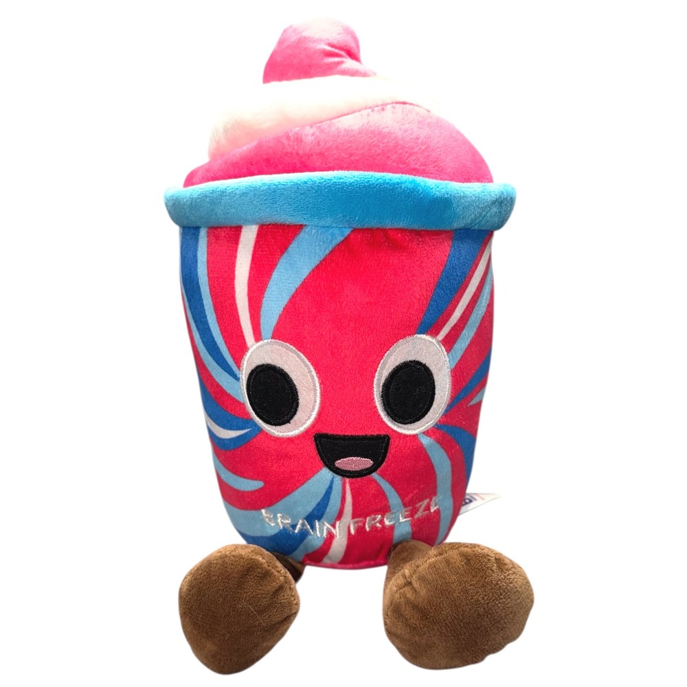 BMI Merchandise Brain Freeze Slushie‎ Plush Pink Blue Swirl Stuffed Toy 11in